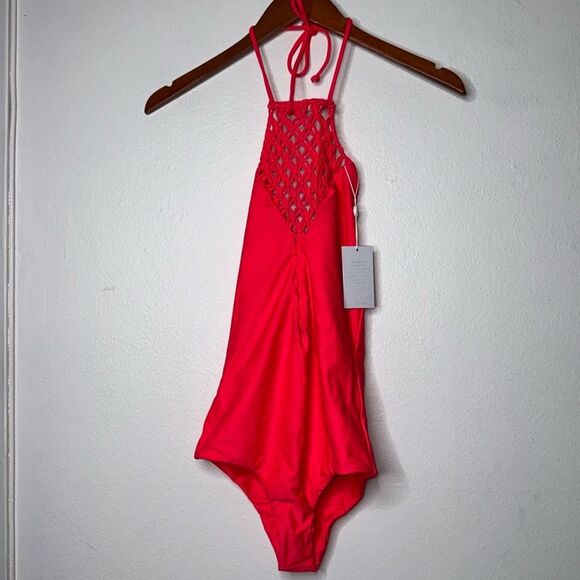 Mikoh Avalon Macrame One Piece Swimsuit Size Small - Picture 2 of 10